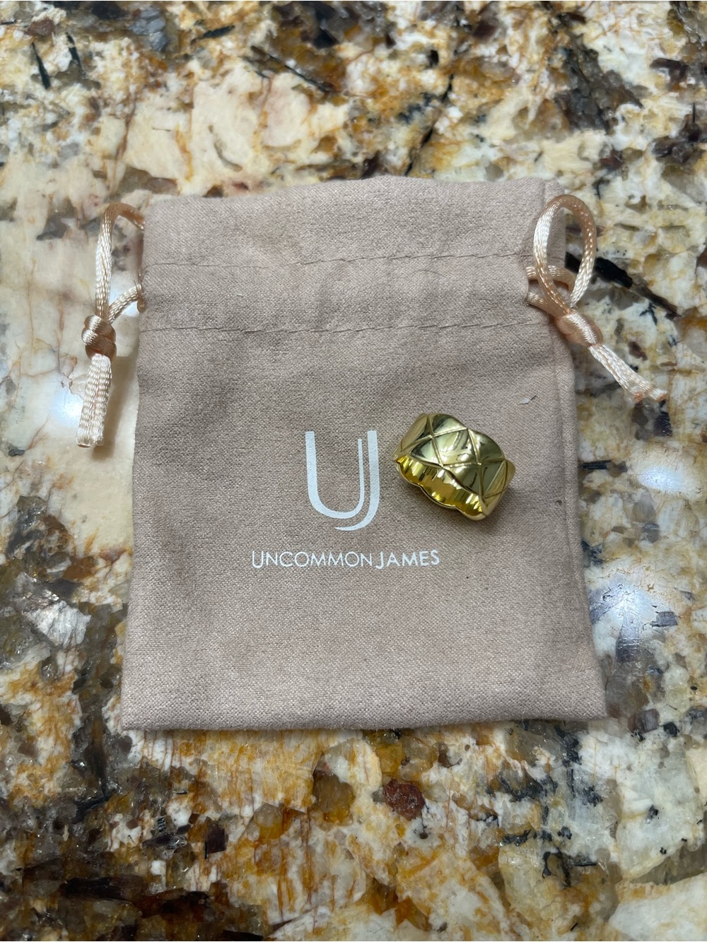 Uncommon James Gold Quilted Dome Statement Ring